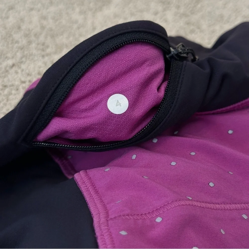 Lululemon Run Times Reflective Short Purple Polka Dot
